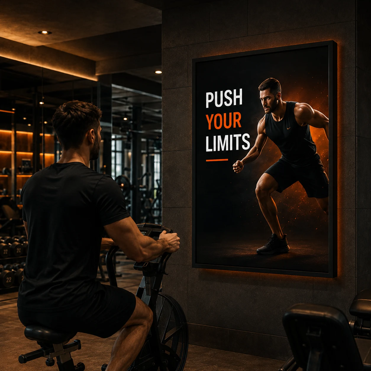 AdsMesh campaign builder with a live venue map and pricing